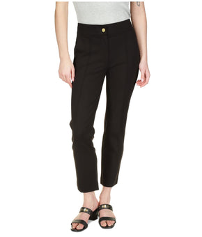 Michael Kors Womens Ponte Pintuck Dress Pants, Black, Petite, Size PM