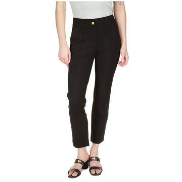 Michael Kors Womens Ponte Pintuck Dress Pants, Black, Petite, Size PM