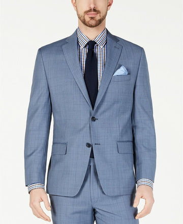 Michael Kors Mens ClassicFit Stretch Light Blue Suit Jacket Size 42-S MSRP $450