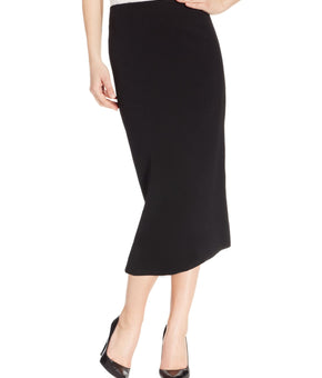KASPER Womens Black Slitted Below The Knee Wear Pencil Skirt Size 4 MSRP $69