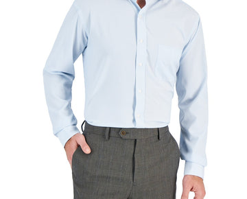 Club Room Men's Regular Fit Traveler Dress Shirt Blue Size 16.5 x 32/33 MSRP $60