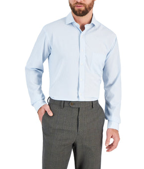 Club Room Men's Regular Fit Traveler Dress Shirt Blue Size 16 x 32/33 MSRP $60
