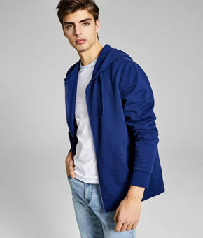 And Now This Men's Zip-Front Hoodie Blue Size XL