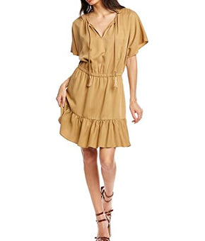 Trina Turk Mahalo Dress Camel MD (US Women's 8-10)Brown Beige Size M