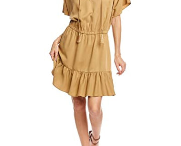 Trina Turk Mahalo Dress Camel MD (US Women's 8-10)Brown Beige Size M