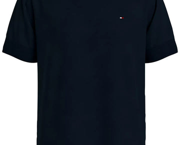 TOMMY HILFIGER Men's French Terry Short Sleeve Beach T-Shirt Black Size XL $60