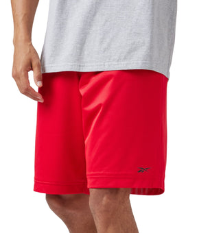 Reebok Men Regular fit Mesh Logo Basketball Shorts Shorts Medium / 9 Red Solid