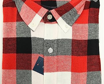 Mens Club Room Buffalo Plaid Bright Ruby Check Button Front Flannel Shirt XXL