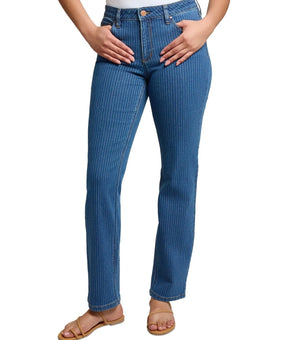 Jones New York Petite Size 14P Lexington cotton Straight-Leg Jeans Blue $80 SALE