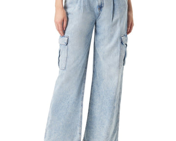 Jessica Simpson Trendy Plus Size Jenna Cargo Jeans Light Blue Size 22W MSRP $90