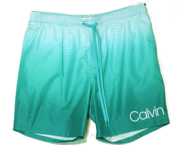 Calvin Klein Mens Quick-Dry UV 50+ Ombr?? 7" Swim Trunks Green Size 2XL MSRP $59