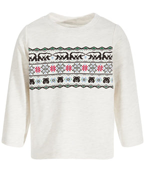 First Impressions Baby Boys Fair Isle Top Ivory Size 6-9M