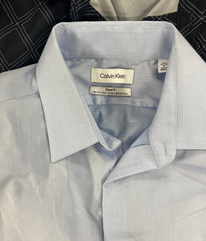 Men's Clothing Dress Shirt Wholesale Lot, CALVIN KLEIN, ALFANI, BAR III, CLUB ROOM 10 items, Shelf Pulls, MSRP $635