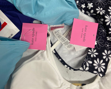 Women's Swimwear Wholesale Lot, KATE SPADE, ROXY, COCO REEF, BECCA, AQUA, SWIM SOLUTIONS and more, 17 items, Shelf Pulls, MSRP $793