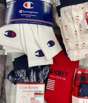 Men's UNDERWEAR, ACCESSORIES & Others Wholesale Lot, POLO RALPH LAUREN, KENZO, CHAMPION, COLE HAAN, CLUBROOM and more, 23 items, Shelf Pulls, MSRP $759