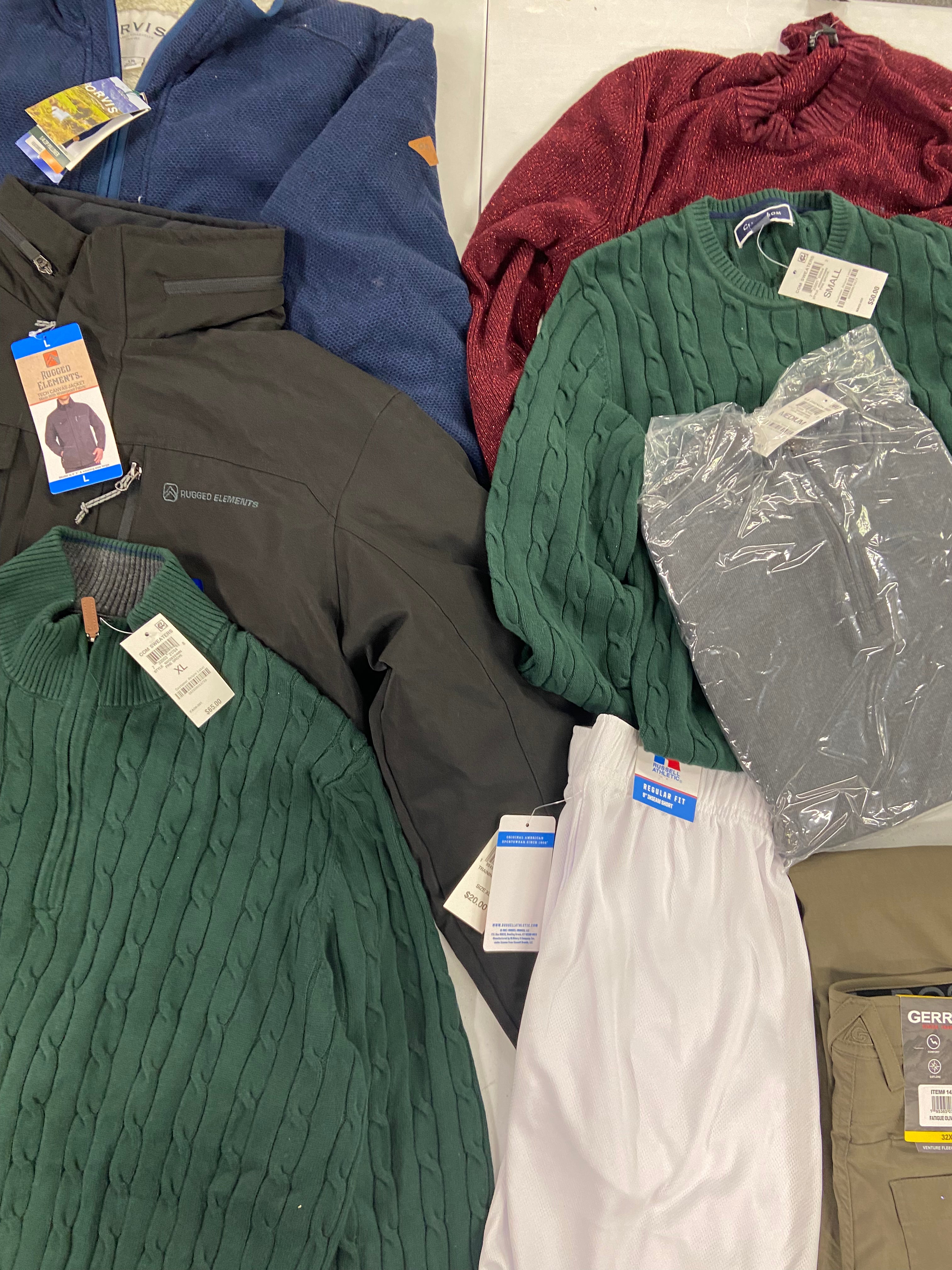 Men's Clothing Sweaters & Others, Wholesale Lot, GERRY, ORVIS