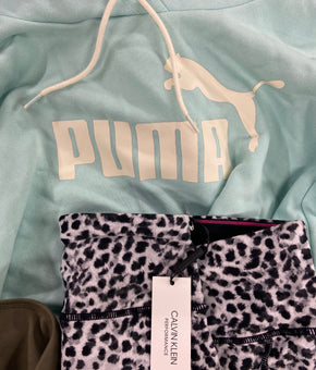 Women's Clothing Activewear Wholesale Lot, PUMA, UNDER ARMOUR, ADIDAS, NIKE, CALVIN KLEIN, 27 items, Shelf Pulls, MSRP $826