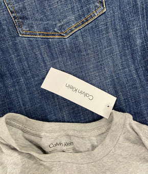 Men's Clothing Assorted Wholesale Lot, LUCKY BRAND, KARL LAGERFELD, CALVIN KLEIN, ORVIS, ELEVEN PARIS,  12 items, Shelf Pulls, MSRP $787