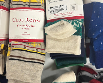 Men's Socks Wholesale Lot, CLUB ROOM 21 items, Shelf Pulls, MSRP $420