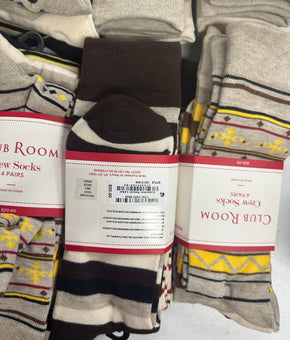 Men's Socks Wholesale Lot, CLUB ROOM 19 items, Shelf Pulls, MSRP $380