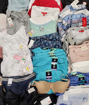 Women's Intimate & Sleepwear Wholesale Lot Calvin Klein, WACOAL, BALI, SPANX, B.TEMPT'D,  Maidenform, JENNI, VANITY FAIR, Pure Fiber, Jockey, ALFANI and more, 50 Units, Shelf Pulls, MSRP $1,200.94