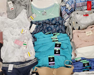Women's Intimate & Sleepwear Wholesale Lot Calvin Klein, WACOAL, BALI, SPANX, B.TEMPT'D,  Maidenform, JENNI, VANITY FAIR, Pure Fiber, Jockey, ALFANI and more, 50 Units, Shelf Pulls, MSRP $1,200.94