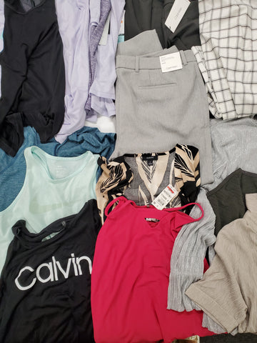 Women's Clothing Wholesale Lot CALVIN KLEIN, DKNY, Nike, Vince Camuto, Free People, Ideology and more,  25 Units, Shelf Pulls, MSRP $1,507.49
