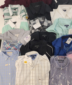 Men's Clothing Wholesale Lot MICHAEL KORS, Tommy Hilfiger, Nautica, Society of Threads, Club Room, Sun+Stone and more 26 Units, Shelf Pulls, MSRP $1,505.50