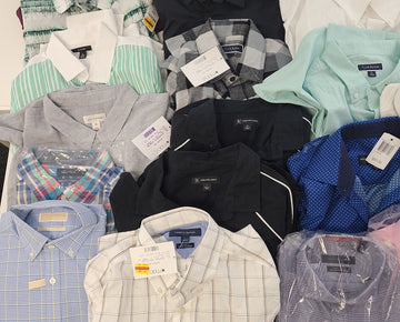 Men's Clothing Wholesale Lot MICHAEL KORS, Tommy Hilfiger, Nautica, Society of Threads, Club Room, Sun+Stone and more 26 Units, Shelf Pulls, MSRP $1,505.50