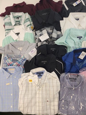 Men's Clothing Wholesale Lot MICHAEL KORS, Tommy Hilfiger, Nautica, Society of Threads, Club Room, Sun+Stone and more 26 Units, Shelf Pulls, MSRP $1,505.50