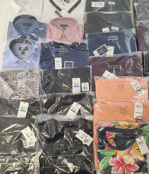 Men's Clothing Wholesale Lot Polo Ralph Lauren, CALVIN KLEIN, Tasso Elba, Club Room and more, 25 Units, New, MSRP $1,512.00
