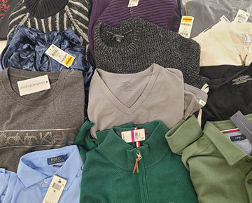 Men's Clothing Wholesale Lot Polo Ralph Lauren, CALVIN KLEIN, TOMMY HILFIGER, Tasso Elba, AMERICAN APPAREL, Club Room, ALFANI and more, 25 Units, Shelf Pull, MSRP $1,844.50