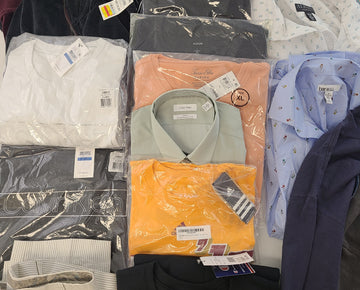 Men's Clothing Wholesale Lot Lauren Ralph Lauren, Adidas, Calvin Klein, Champion, American Apparel and more, 25 Units, Shelf Pulls, MSRP $1,611.48
