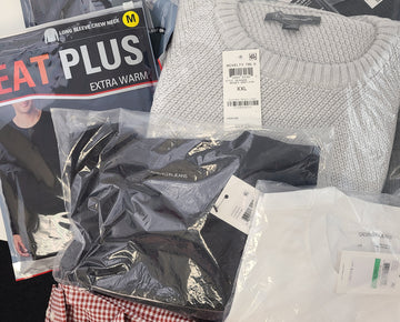Men's Clothing Wholesale Lot Michael Kors, Polo Ralph Lauren, Calvin Klein, Adidas, American Apparel, Alfani, Club Room and more, 25 Units, Shelf Pulls, MSRP $1,605.49