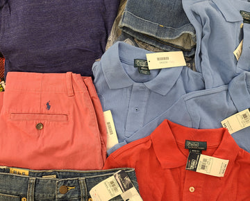 Kid's Clothing Wholesale Lot Polo by Ralph Lauren, Ralph Lauren, Levi's, American Apparel, Aqua, Diesel, Chaser, Ghostbusters and more, 34 Units, Shelf Pulls, MSRP $1,186.24