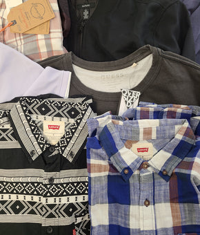 Men's Clothing Wholesale Lot Levi's, Puma, Nike, Adidas, Guess, Weatherproof Vintage, American Apparel, INC and more, 25 Units, Shelf Pulls, MSRP $1,553.98