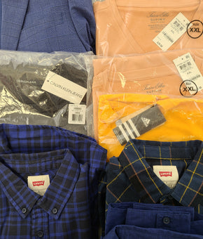 Men's Clothing Wholesale Lot Calvin Klein, Levi's, Adidas, Weatherproof Vintage, Tasso Elba, American Apparel, Club Room, INC and more, 25 Units, Shelf Pulls, MSRP $1,706.48