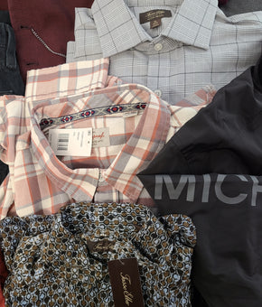 Men's Clothing Wholesale Lot Michael Kors, Levi's, Dylan Gray, Weatherproof Vintage, Tasso Elba, American Apparel, INC, Alfani and more, 25 Units, Shelf Pulls, MSRP $2,034.50