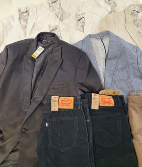 Men's Clothing Wholesale Lot Levi's, Dylan Gray and INC, 12 Units, Shelf Pulls, MSRP $1,641.00