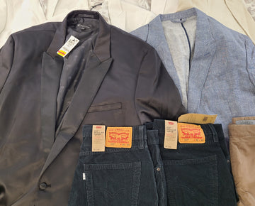 Men's Clothing Wholesale Lot Levi's, Dylan Gray and INC, 12 Units, Shelf Pulls, MSRP $1,641.00