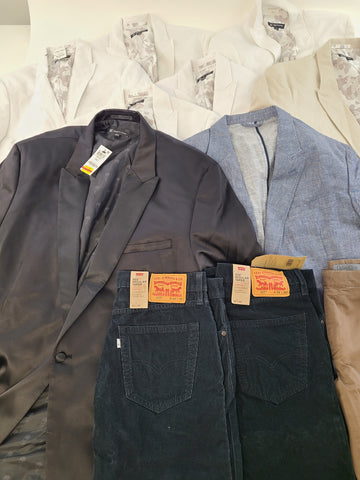 Men's Clothing Wholesale Lot Levi's, Dylan Gray and INC, 12 Units, Shelf Pulls, MSRP $1,641.00