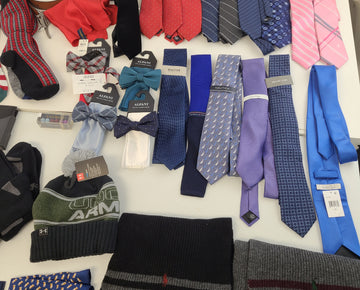 Men's Accessories Wholesale Lot Polo Ralph Lauren, Michael Kors, Tommy Hilfiger, Calvin Klein, Under Armour, Nautica, Kenneth Cole, Cole Haan, Perry Ellis, Ryan Seacrest, and more, 45 Units, Shelf Pulls, MSRP $1,954.42