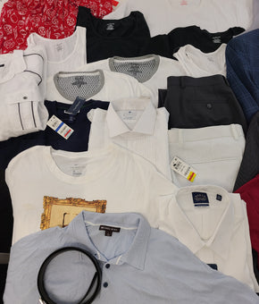 Men's Clothing Wholesale Lot Polo Ralph Lauren, Michael Kors, Calvin Klein, Nike, Eagle, Ryan Seacrest, Club Room, INC, Alfani and more, 23 Units, Customer Returns, MSRP $1,629.50
