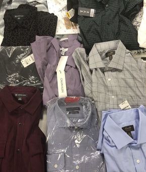 Men's Clothing Polo Ralph Lauren, Calvin Klein, Tommy Hilfiger, Tasso Elba, Alfani, INC and more, 25 Units, Shelf Pulls, MSRP $1,602.49