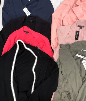 Women's Clothing Jacket Wholesale Lot, Alfani, Bar III and more, 8 Units, Shelf Pulls, MSRP $526