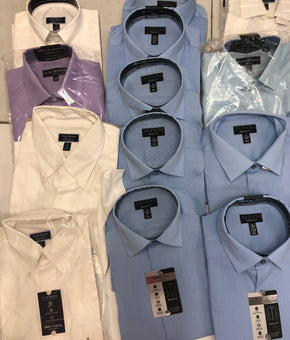 Men's Clothing Button Down Shirt, Wholesale Lot, Alfani, Club Room, Society of Threads, 16 Units, Shelf Pulls, MSRP $827.50