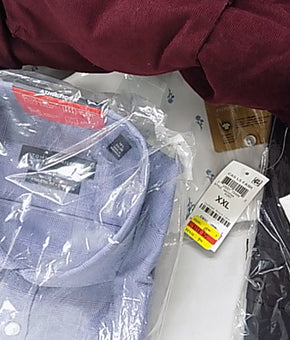 Men's Clothing Calvin Klein, Tommy Hilfiger, Tasso Elba, Alfani, BAR III, INC, and more, 24 Units, Shelf Pulls, MSRP $1,503.99