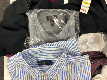 Men's Clothing Polo Ralph Lauren, Tommy Hilfiger, Tasso Elba, Alfani, INC, Club Room and more, 25 Units, Shelf Pulls, MSRP $1,550.50