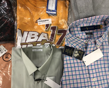 Men's Clothing ADIDAS, Calvin Klein, POLO Ralph Luren, Tasso Elba, American Apparel, BAR III , INC and more, 19 Units, Shelf Pulls, MSRP $1426.99