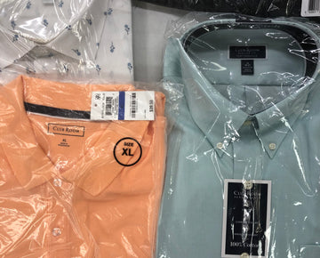 Men's Clothing Calvin Klein, Tasso Elba, Club Room, Alfani, BAR III, INC and more, 18 Units, Shelf Pulls, MSRP $1,010.99